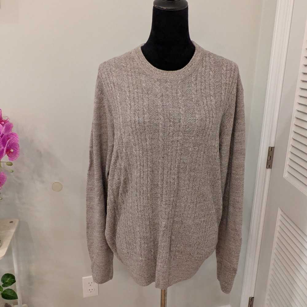 Docker's Men's Crewneck Sweater - Gray Siy Medium